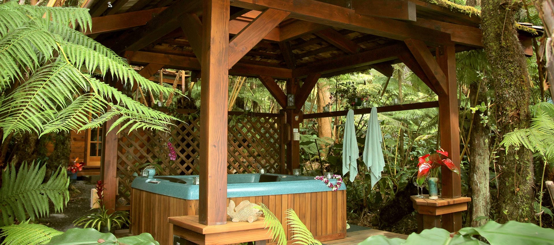 Forest House relaxing jacuzzi hot tub