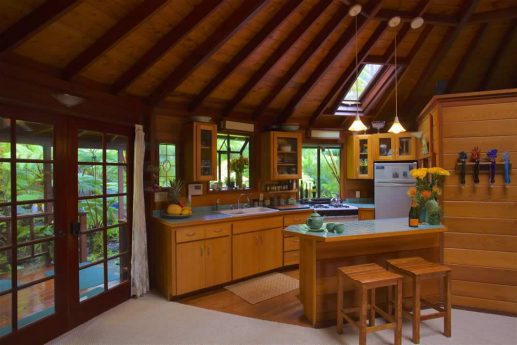 Skylight House charming small full kitchen with island sitting area